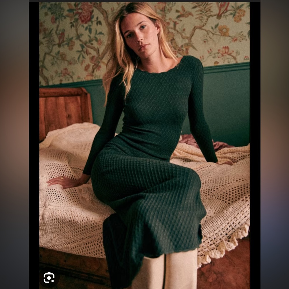 Sezane Thalia Dress - Emerald